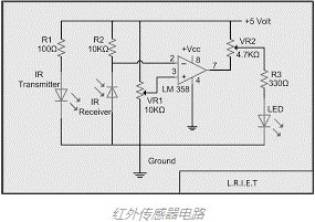 红外传感器电路可用于发射和检测红外光？(图2)