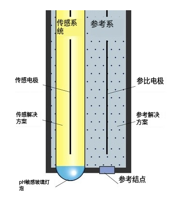 pH传感器工作原理测量系统，pH传感器的方程计算值