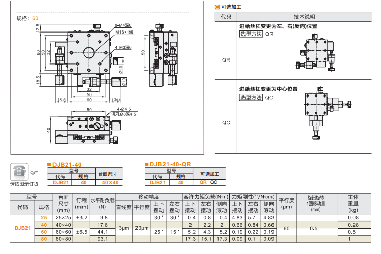 标准型EJB21/DJB21手动位移滑台(图5)