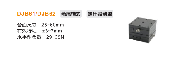 螺杆驱动型DJB61/DJB62手动位移滑台(图2)
