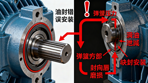 减速机配件油封的安装方向与密封效果的关联性分析？(图4)