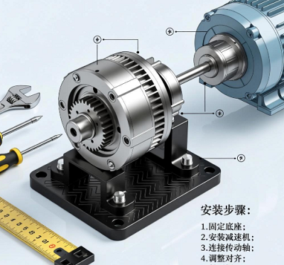 微型摆线减速机小空间安装，如何保证同心度精度？